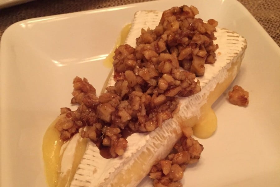 Brie with Brown Sugar, Bourbon  and Walnuts