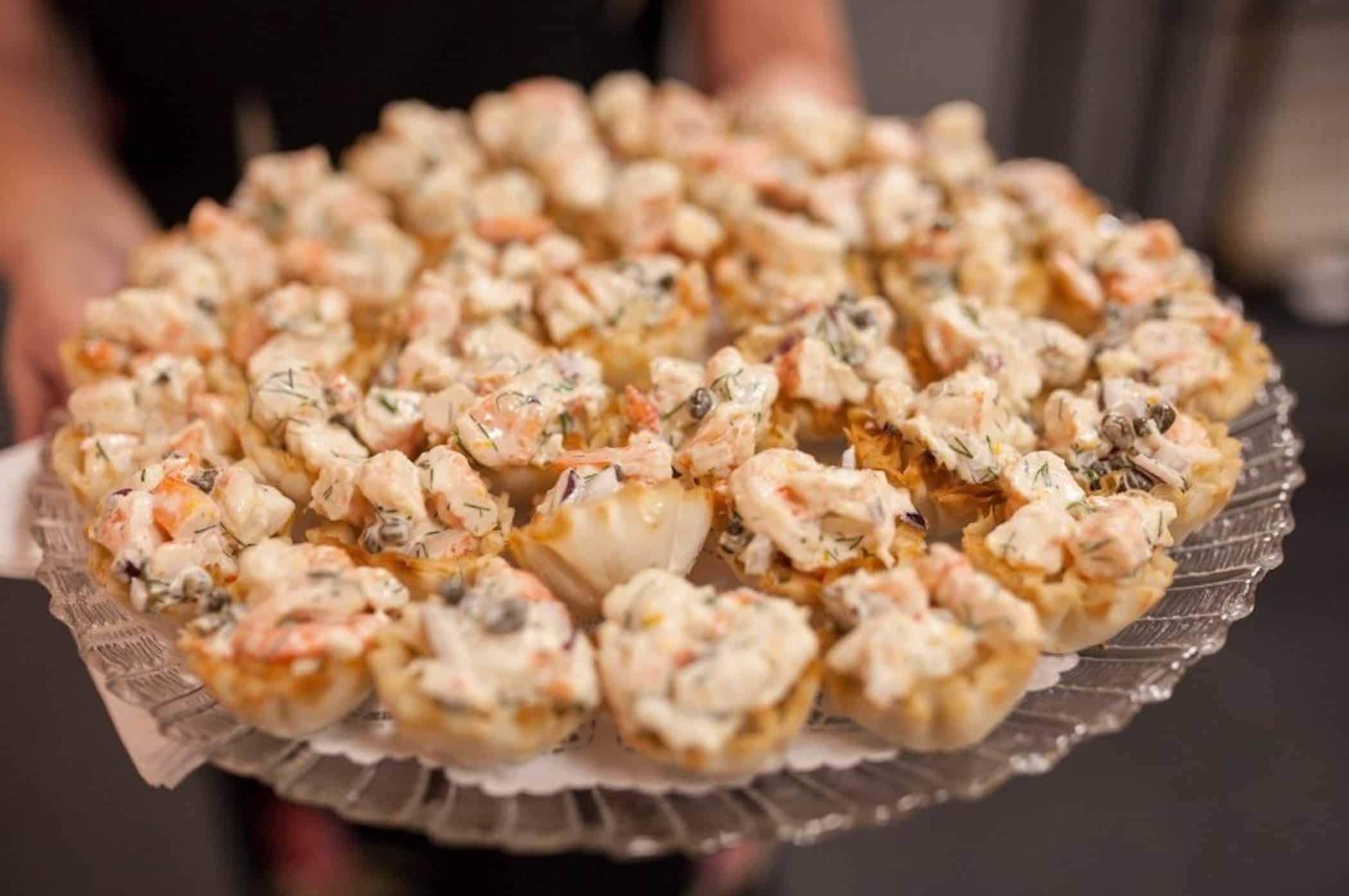 Pastry shell filled with your choice of Shrimp Remoulade or Orange-Dill Shrimp.